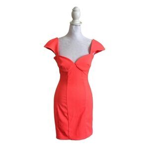 Torn by Ronny Kobo Womens Luxury Designer Bodycon Pink Zip Dress Formal US XS